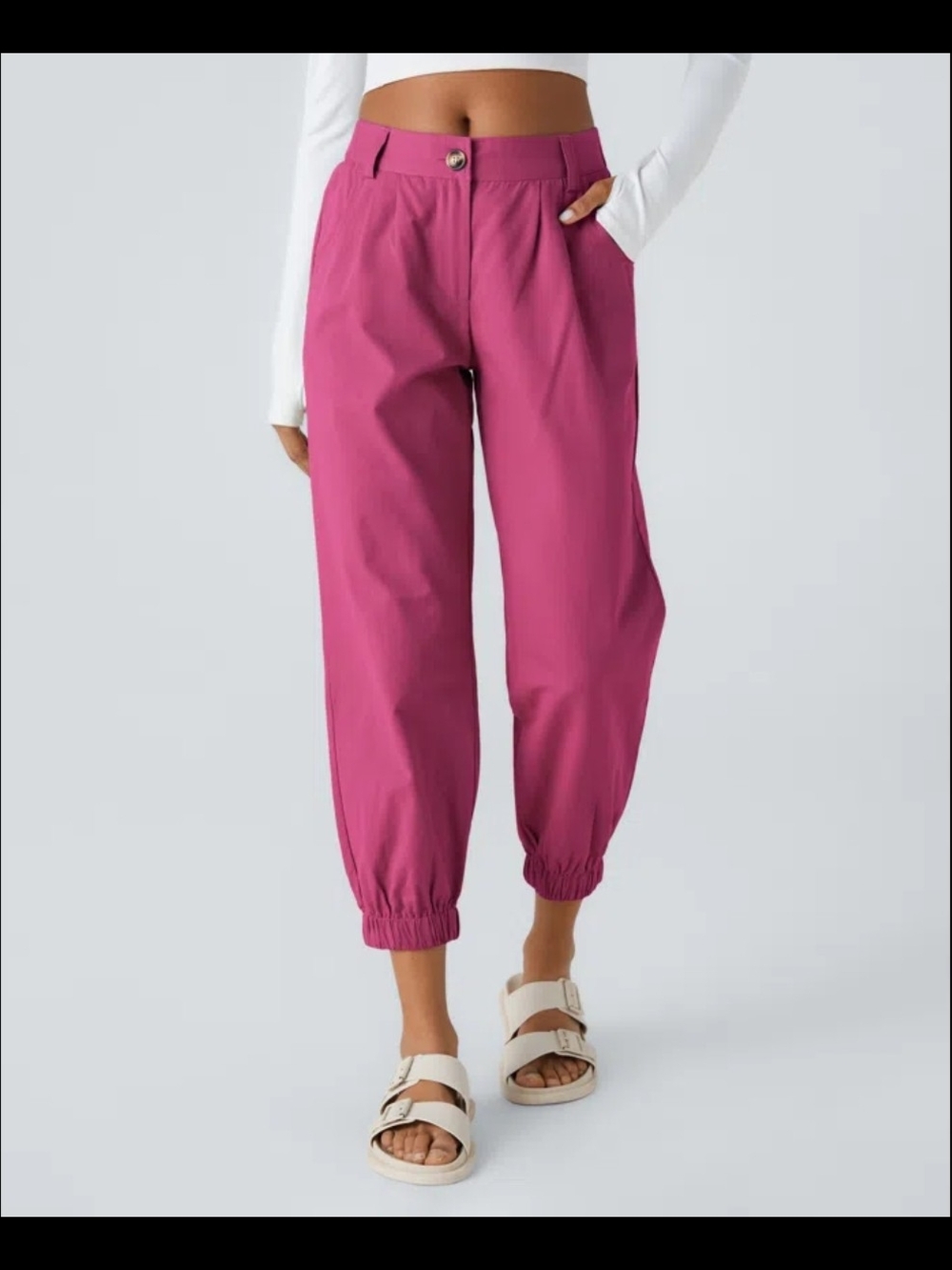NWT Size XL HALARA Fuchsia High-Rise Jogger Pants